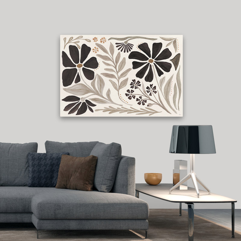 Boho - Modern Petals I Neutral, 32" H x 48" W
