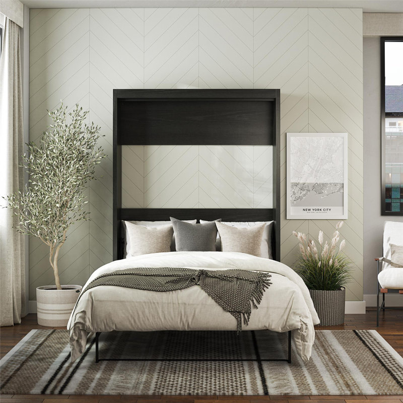Wexford Murphy Bed, Full, Black Oak
