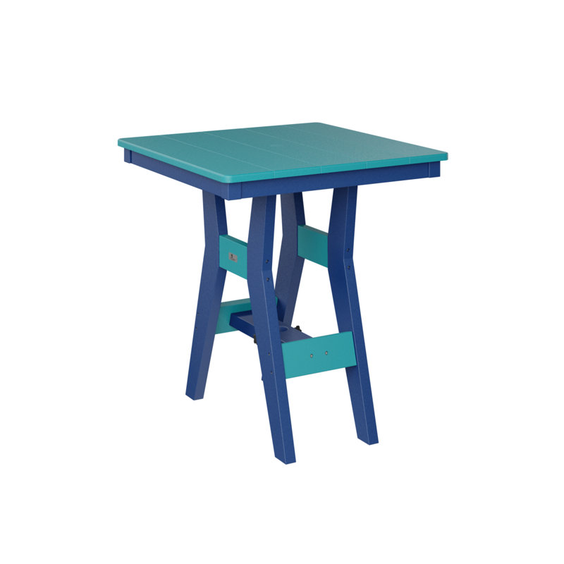 Harbor Outdoor Square Dining Table, Pacific Blue, Aruba Blue