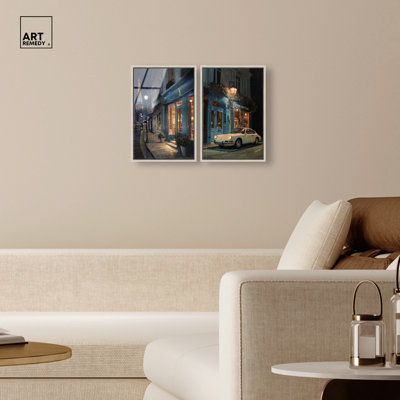 «Starry Night», duo d'art mural, impression d'art par Art Remedy, prêt à accrocher, 10 x 15