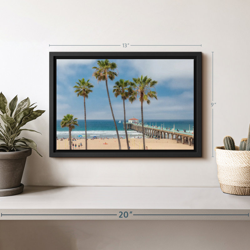 Plage «Summer In Manhattan Beach Wall Art», H 9 po x l 13 po