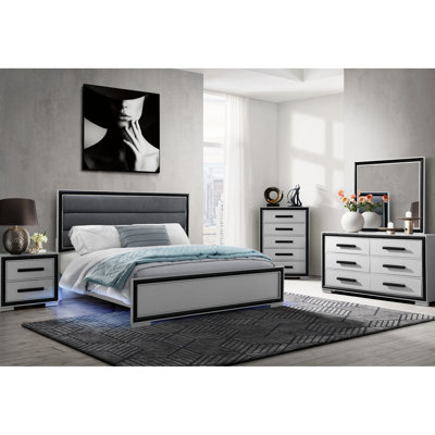 Commode 2 tiroirs spacieuse noire avec un look - Bois massif + 42,11 lb tiroirs pour l'ameublement de chambre à coucher