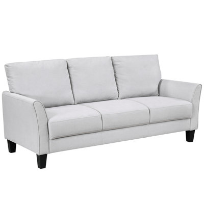 Contemporary 3 Couch With Gray Upholstery, Solid Wood And Plywood Frame, Pocket Coil Padding For Relaxed Seating Upholstered Fabric, Comfortable Loung