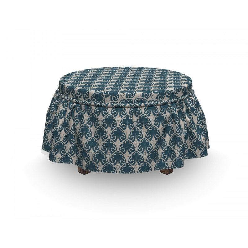 Housse pour repose-pieds antique jardin nature