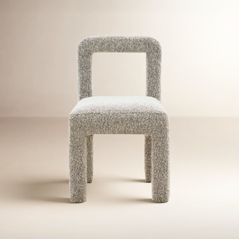 Blitz 18.5'' H Boucle Upholstered Pine Side Chair, Gray Boucle