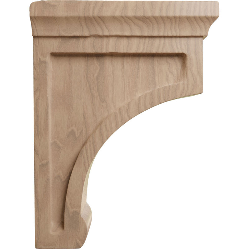 2 1/2"W x 6"D x 8"H Medium Gomez Wood Bracket, Mahogany, 8" H x 2.5" W x 6" D, Mahogany
