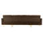 Canapé d'angle convertible en forme de L avec pouf amovible pour salon, appartement, bureau, brun