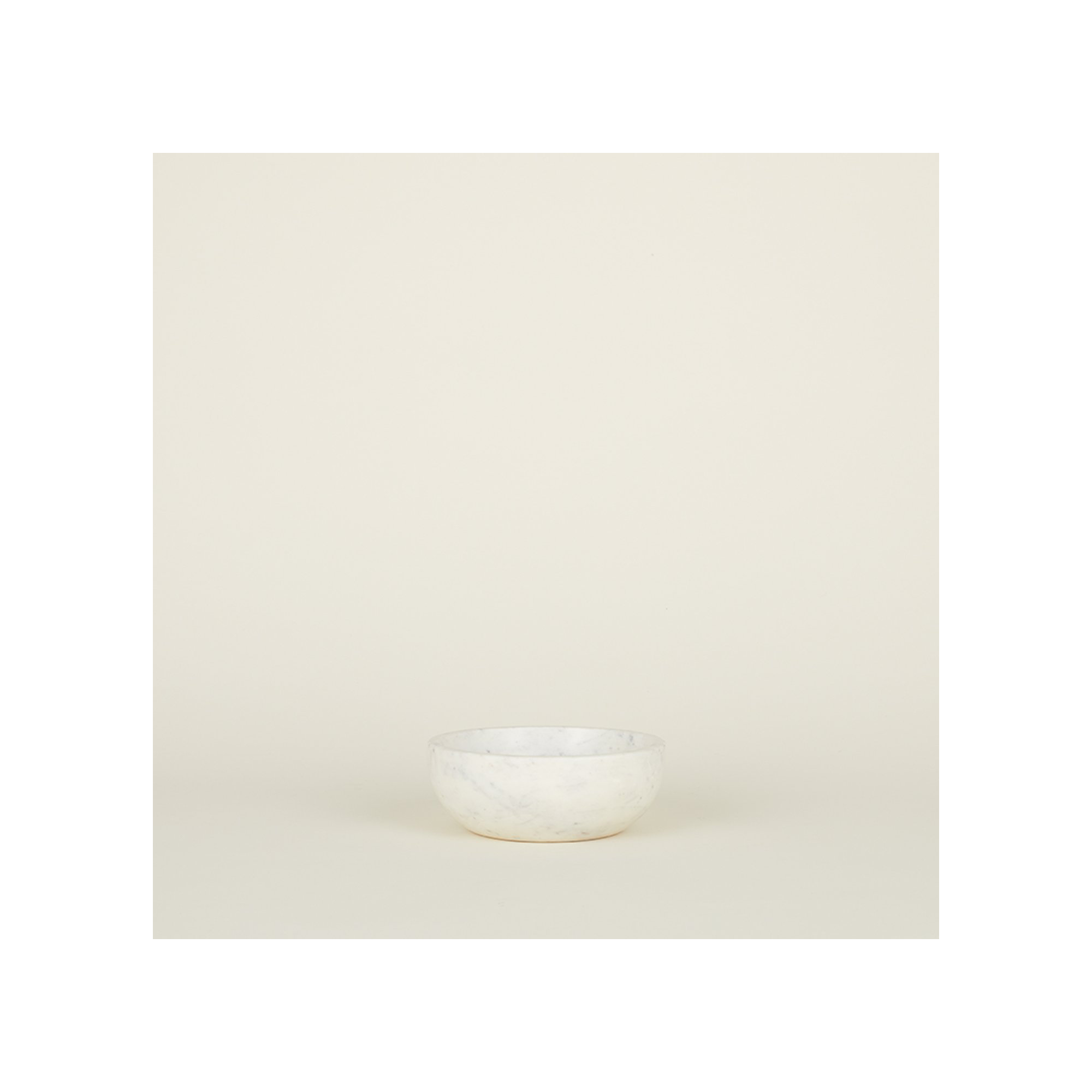 Simple Marble Decorative Bowl 1, White, 3" H x 8" W x 8" D