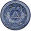 Bleu andalou antique - Assiette en céramique à motif