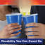 Party On Disposable Plastic Cups, Marine Blue, 18 Ounce, 120 Count