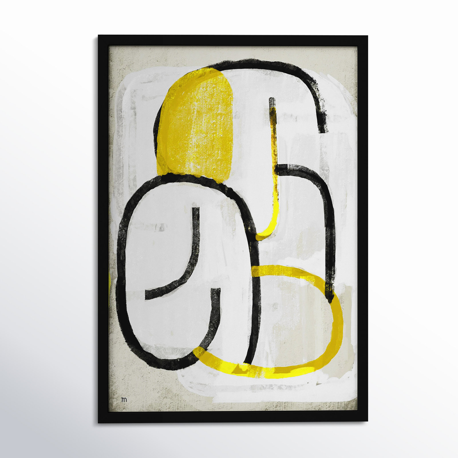 Somewhere "Somewhere" Print, Black, 20" H x 14" W x 1.25" D