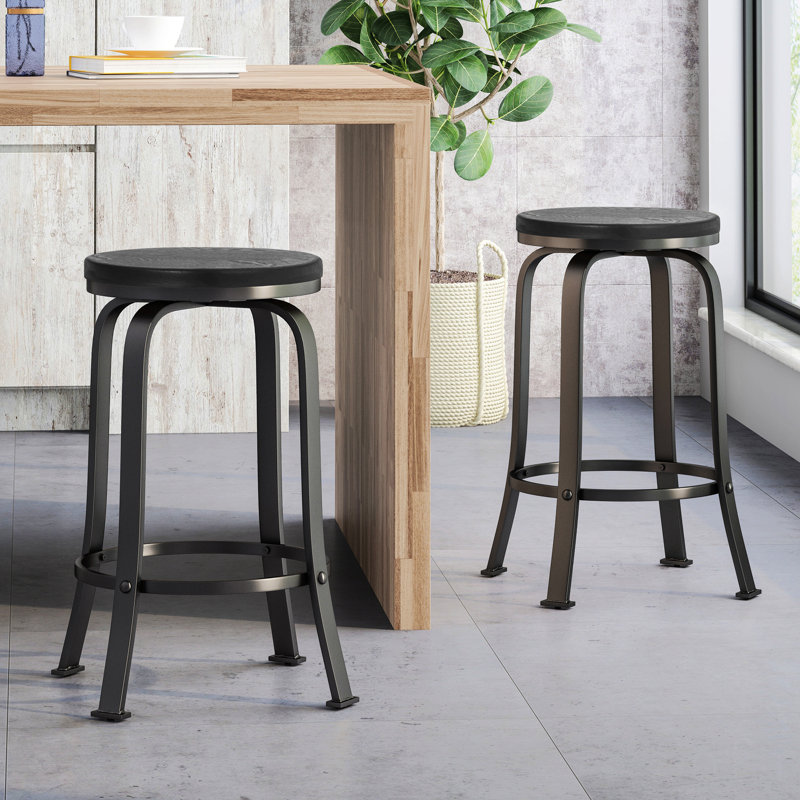 COUNTER STOOL    2Pcs/Set, Black