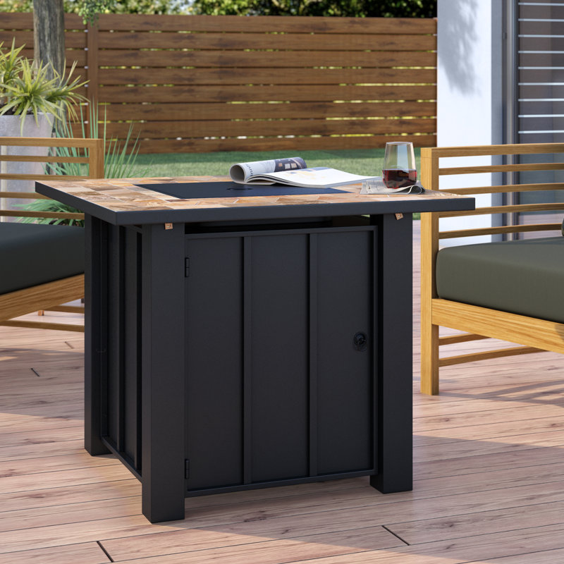 Sky Square Steel Propane Smokeless Fire Pit