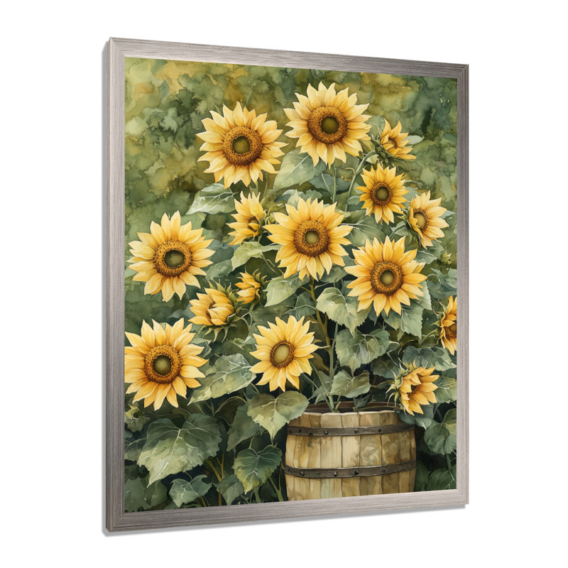 Dorison - impressions murales florales, Argent argent, H 20 po x l 12 po, Reproduction encadrée d'une seule photo