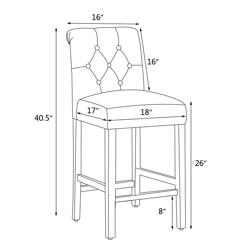 Butlerville Solid Wood Counter Stool, Gray