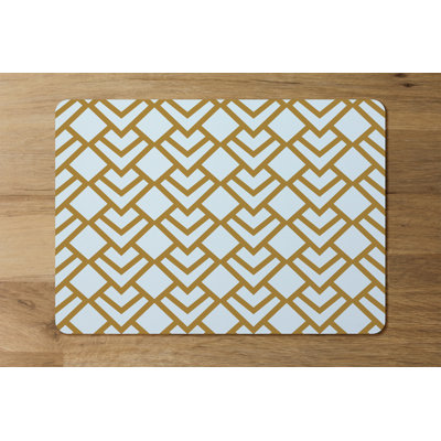 Verlyn Polyester-Coated Hardboard Geometric Rectangle Placemat