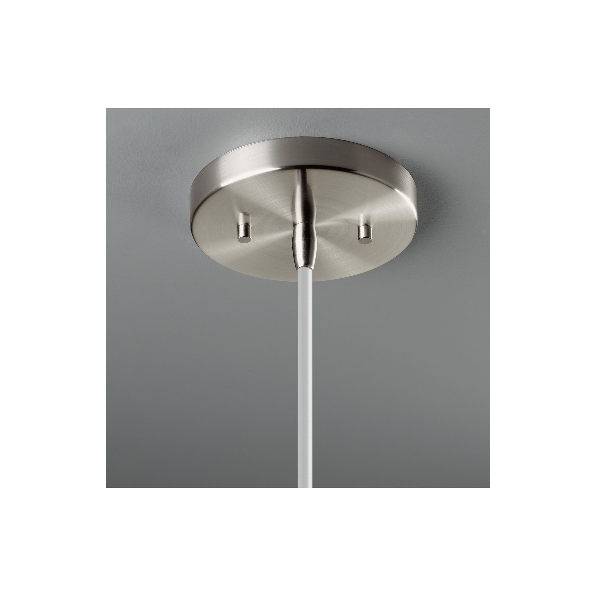Leni Single Light Ceramic Dimmable Pendant, Pewter Green, Polished Chrome