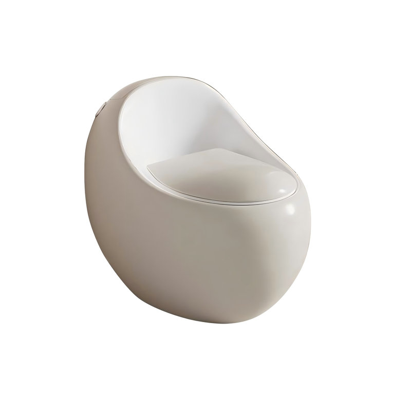 12" Rough-In Cream Household Siphonic Odor-resistant Toilet for Bathroom, Cream
