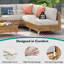 Ensemble de canapé modulaire d'extérieur en osier 7 pièces avec coussins et table basse 7 pièces-266210025