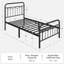 Structure de lit plateforme en métal avec amplement de rangement sous le lit-1013541968-1025747724