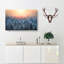 Sun High over Winter a Forest - Wrapped Canvas-56641499