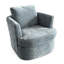 Upholstered Chenille Swivel Armchair-1426768096