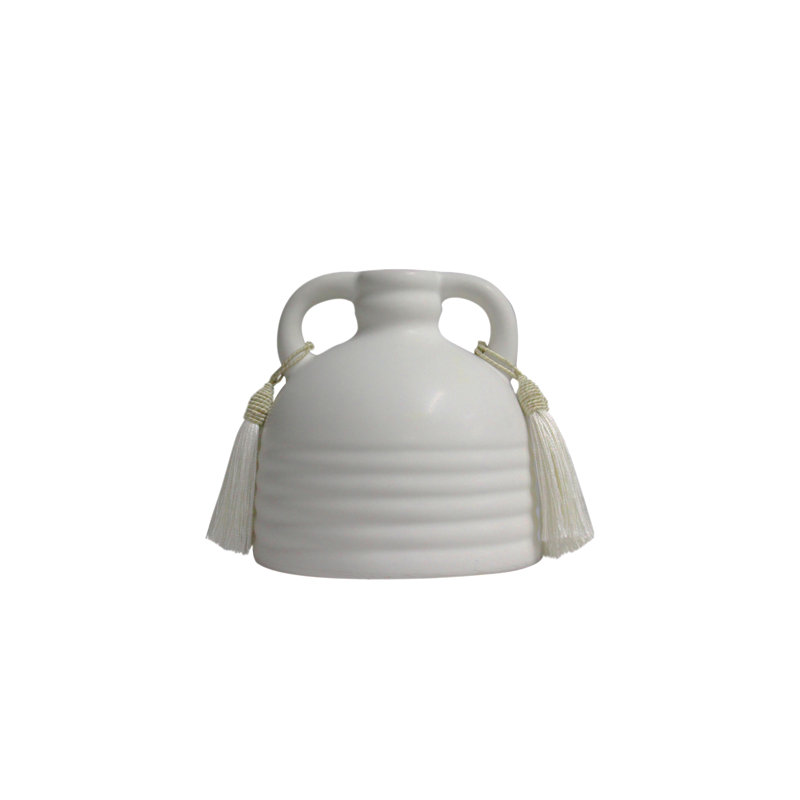 Vase en céramique Cliett Adonis, Blanc