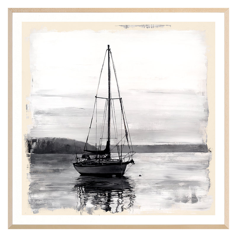 Solitutde Print by Ngo, PC, 22'' H x 22'' W, Maple Single Picture Framed