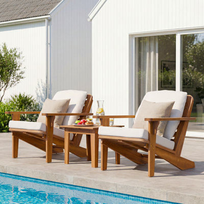 Acacia Wood Outdoor Armchairs
