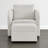 33" W Modern Upholstered Swivel Armchair With Ottoman-1225108199