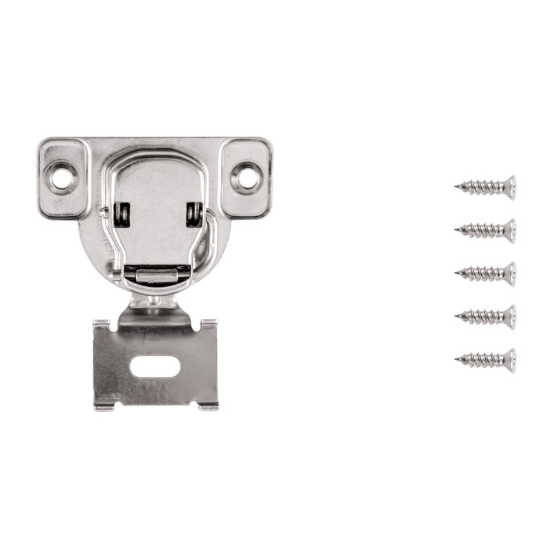 Concealed Hinges Full overlay Frameless Self-Close - Polished Nickel - Cabinet Door Hinges, 1