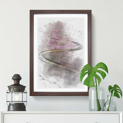 Mam Tor Hope Valley in England in Abstract - Picture Frame Graphic Art Print
