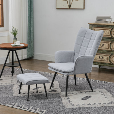 Montvale Upholstered Recliner with Footstool