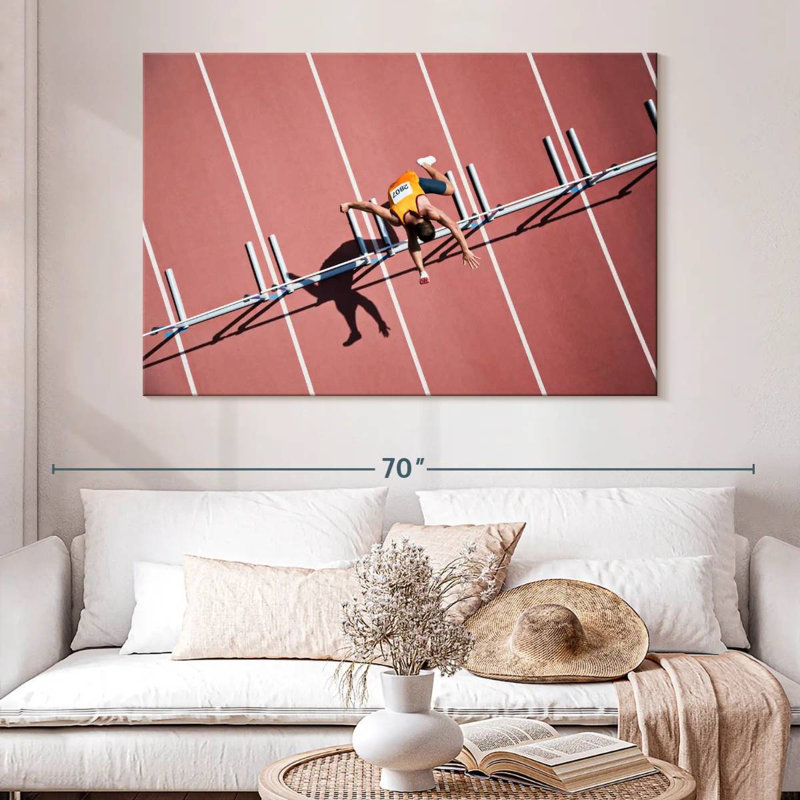 Sireci Jumping On Hurdle, 34" H x 51" W