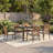 6 - Person Rectangular Iron Dining Set With Cushions