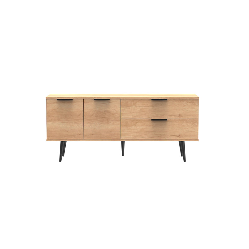 Fully Assembled Menifee 147 Cm Wide 2 Drawer Sideboard, Oak