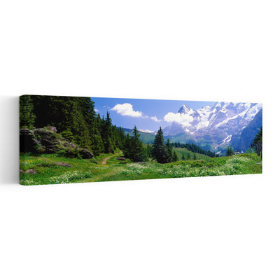Scène alpine près de Murren, Suisse, montagne, art contemporain contemporain