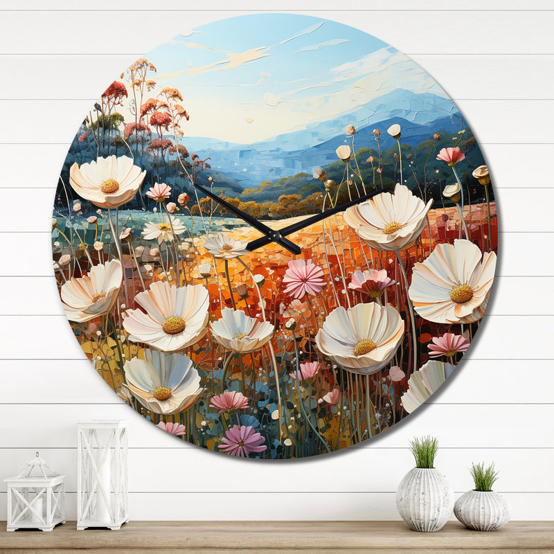 Dakarri - Horloge murale florale, Très grand