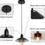 Luminaire suspendu en métal noir mat - réglable pour la chambre à coucher, le salon et la salle à manger