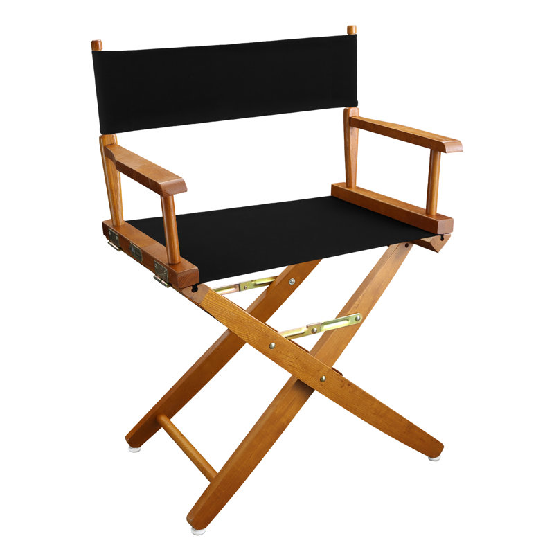 Oktan   Folding Director Chair, Natural, Black