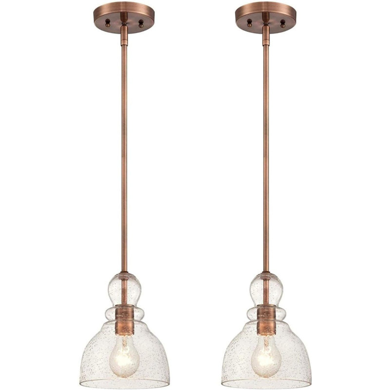 Luminaire suspendu à 2 lumières Athanas, Cuivre