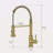 Kitchen Faucet With Pull Down Sprayer Stainless Steel Single Handle Pull Out Spring Sink Faucets-118388131