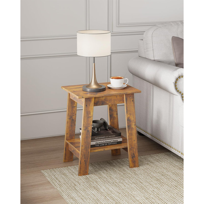 Farmhouse End Table, Brown
