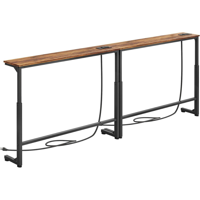 Ensemble de 2 consoles à hauteur réglable (25 à 33 po) et 2 prises de courant