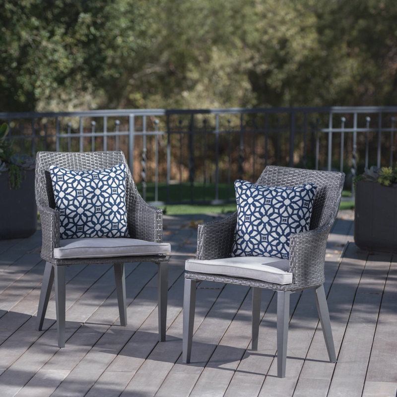 Chaise de patio Hillhurst (ensemble de 2), Gris, Gris clair