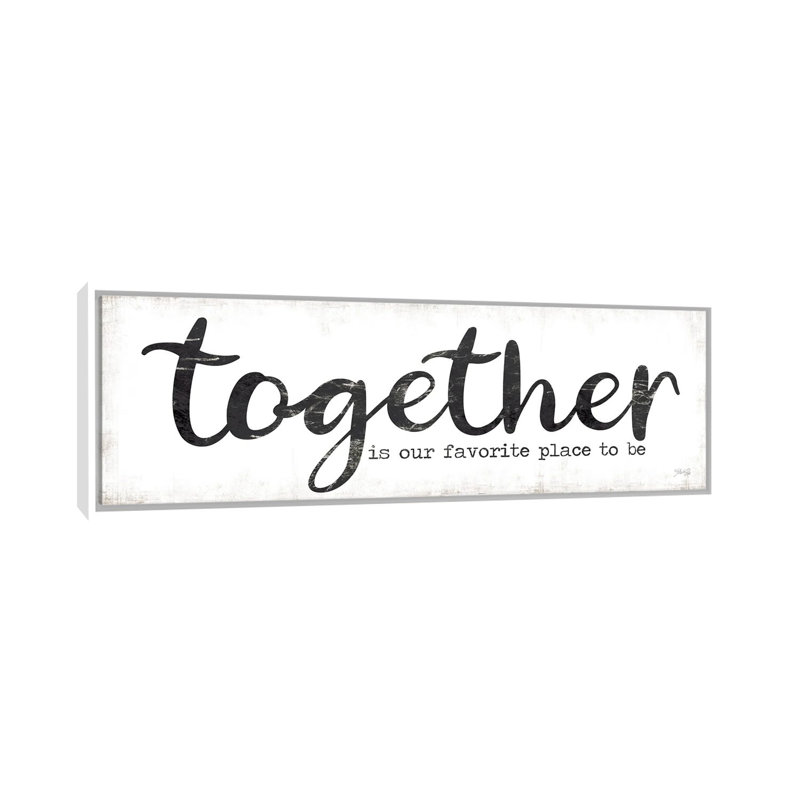 Together Is Our Favorite Place To Be by Marla Rae - Panoramic Print on Canvas, 30.48 cm H x 91.44 cm W, White Floater Frame