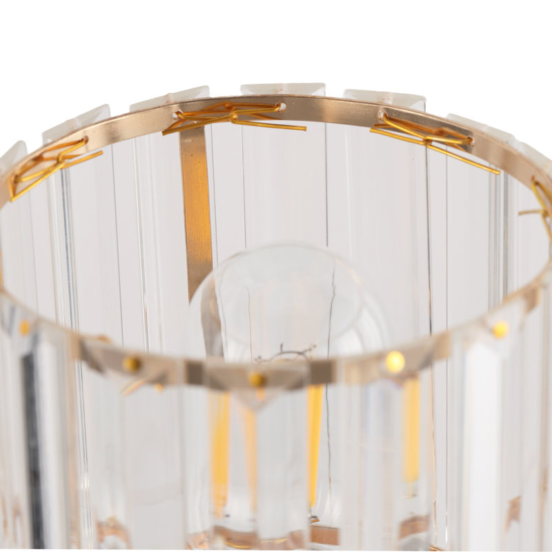 Temaraia Crystal Semi Flush Mount, Gold