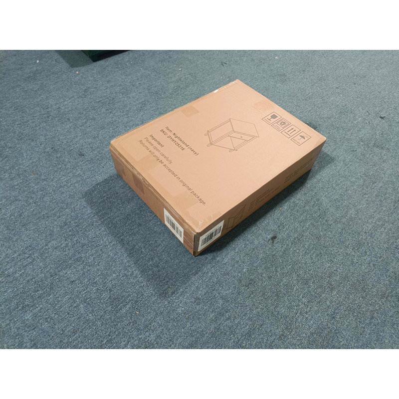 Table de chevet en bois de 26,77 po de hauteur avec un tiroir et une tablette pour enfants, adultes, marine et poignée dorée