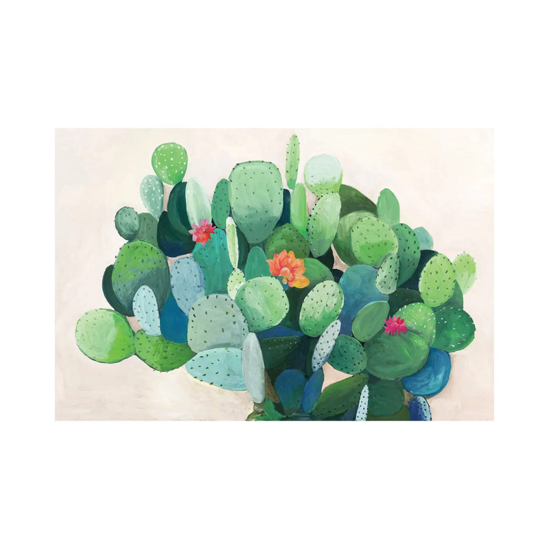 Cactus Bloom par - Toile tendue, H 8 po x l 12 po x P 0,75 po