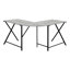 Bureau d'ordinateur, bureau personnel, coin, forme de L, travail, ordinateur portable, stratifié, métal, contemporain, moderne-1409201098